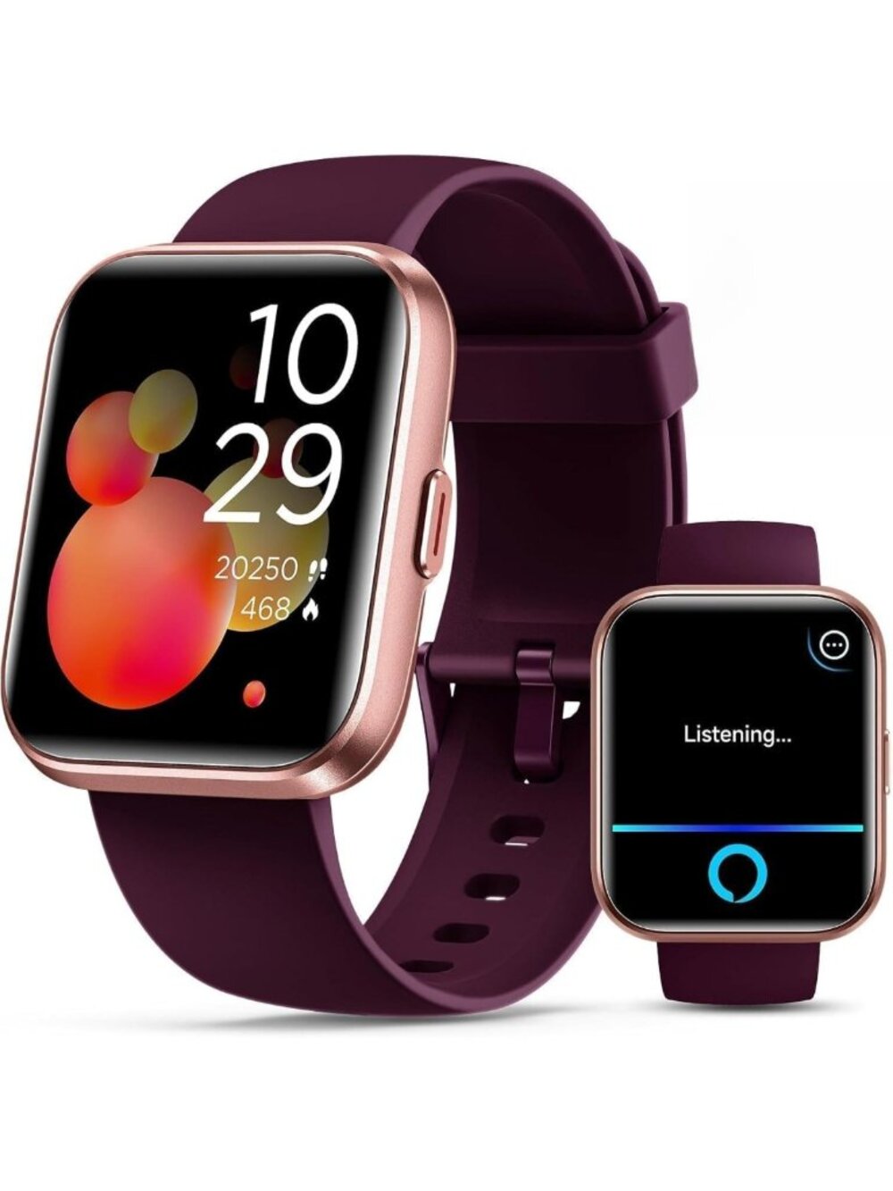 Stylish Fitness Smart Watch for Women, Tracks Heart Rate & Sleep, Alexa Alerts